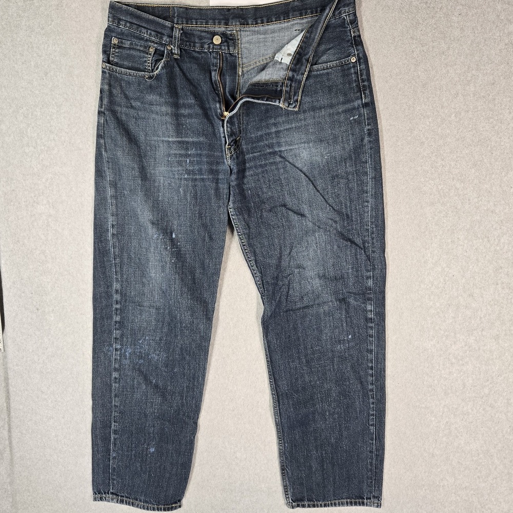 Levi's 550 Men Jeans 38X34 Blue Denim Relaxed Fit Straight Leg 30" Inseam READ